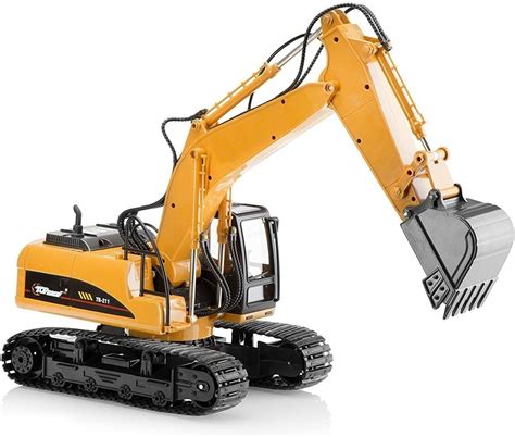 yellow excavator toy